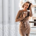 Zasłona 140x250 Inga biała gotowa zdobiona kryształkami na przelotkach Eurofirany Zasłona 140x250 Inga biała gotowa zdobiona kryształkami na przelotkach Eurofirany