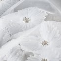 Zasłona 140x250 Jasmin biała z aplikacją kwiatową gotowa na przelotkach Eurofirany Zasłona 140x250 Jasmin biała z aplikacją kwiatową gotowa na przelotkach Eurofirany