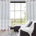 Zasłona 140x250 Jasmin biała z aplikacją kwiatową gotowa na przelotkach Eurofirany Zasłona 140x250 Jasmin biała z aplikacją kwiatową gotowa na przelotkach Eurofirany
