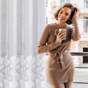 Zasłona 140x250 Jasmin biała z aplikacją kwiatową gotowa na przelotkach Eurofirany Zasłona 140x250 Jasmin biała z aplikacją kwiatową gotowa na przelotkach Eurofirany