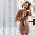 Zasłona 140x250 Liwia biała z haftem geometrycznym gotowa na przelotkach Eurofirany Zasłona 140x250 Liwia biała z haftem geometrycznym gotowa na przelotkach Eurofirany