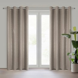 Zasłona 140x250 Oleta beżowa ciemna szampańska gotowa na przelotkach Eurofirany