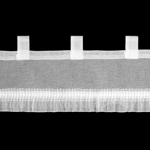 Zazdrostka 30x150 Mary biała gotowa na szelkach Eurofirany Zazdrostka 30x150 Mary biała gotowa na szelkach Eurofirany