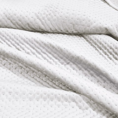 Narzuta welurowa 160x220 Maya kremowa geometryczna krzyżyki I24 Narzuta welurowa 160x220 Maya kremowa geometryczna krzyżyki I24