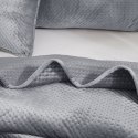 Narzuta welurowa 240x220 Maya szara geometryczna krzyżyki I24 Narzuta welurowa 240x220 Maya szara geometryczna krzyżyki I24