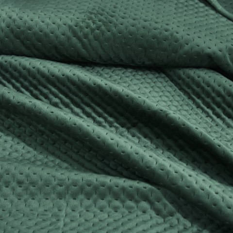 Narzuta welurowa 240x220 Maya zielona butelkowa geometryczna krzyżyki I24 Narzuta welurowa 240x220 Maya zielona butelkowa geometryczna krzyżyki I24
