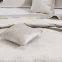 Narzuta welurowa 80x160 Maya na fotele beżowa geometryczna krzyżyki I24