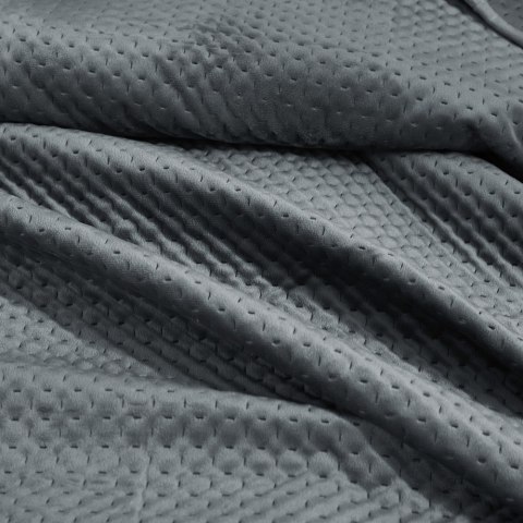 Narzuta welurowa 80x160 Maya na fotele grafitowa geometryczna krzyżyki I24 Narzuta welurowa 80x160 Maya na fotele grafitowa geometryczna krzyżyki I24