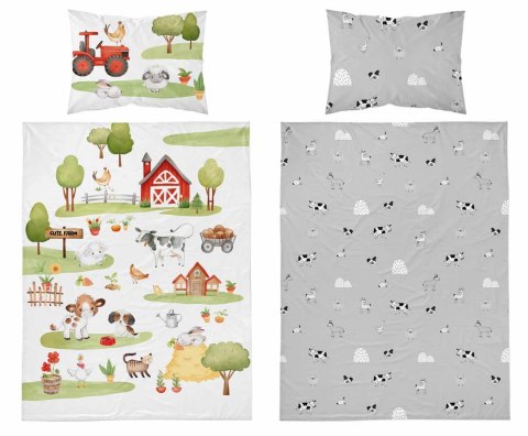 Pościel bawełniana 100x135 4999 A Farma biała zielona poszewka 40x60 Mayamoo 22 Pościel bawełniana 100x135 4999 A Farma biała zielona poszewka 40x60 Mayamoo 22