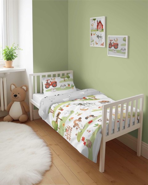 Pościel bawełniana 100x135 4999 A Farma biała zielona poszewka 40x60 Mayamoo 22 Pościel bawełniana 100x135 4999 A Farma biała zielona poszewka 40x60 Mayamoo 22