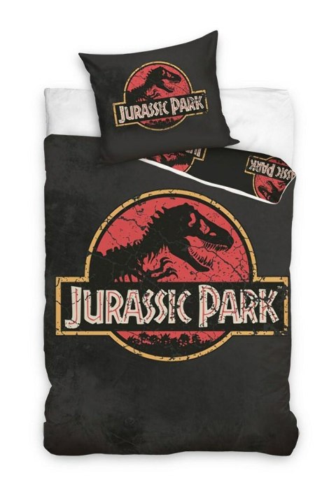 Pościel bawełniana 140x200 Jurassic Park Dinozaur czarna czerwona C24 Pościel bawełniana 140x200 Jurassic Park Dinozaur czarna czerwona C24