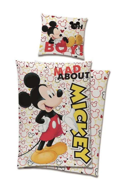 Pościel bawełniana 140x200 Myszka Miki Mickey kremowa kolorowa C24 Pościel bawełniana 140x200 Myszka Miki Mickey kremowa kolorowa C24