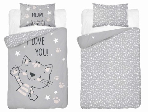 Pościel bawełniana 90x120 4992 B Kotek szara czarna poszewka 40x60 Mayamoo 22 Pościel bawełniana 90x120 4992 B Kotek szara czarna poszewka 40x60 Mayamoo 22