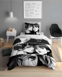 Pościel świecąca w ciemności 140x200 Anime Boy Girl czarna biała 5207 A Fluo 40 Pościel świecąca w ciemności 140x200 Anime Boy Girl czarna biała 5207 A Fluo 40