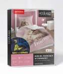 Pościel świecąca w ciemności 140x200 Kot różowa biała 5211 A Fluo 40 Pościel świecąca w ciemności 140x200 Kot różowa biała 5211 A Fluo 40
