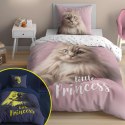 Pościel świecąca w ciemności 160x200 Kot różowa biała 5211 A Fluo 40 Pościel świecąca w ciemności 160x200 Kot różowa biała 5211 A Fluo 40