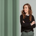 Zasłona 140x250 Rita miętowa ciemna gotowa na przelotkach Eurofirany Zasłona 140x250 Rita miętowa ciemna gotowa na przelotkach Eurofirany