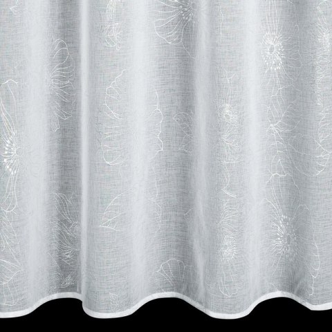 Zasłona 140x250 Sagi biała srebrna gotowa na przelotkach Eurofirany Zasłona 140x250 Sagi biała srebrna gotowa na przelotkach Eurofirany