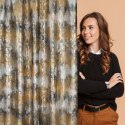 Zasłona 140x270 Tina musztardowa gotowa na taśmie Eurofirany Zasłona 140x270 Tina musztardowa gotowa na taśmie Eurofirany