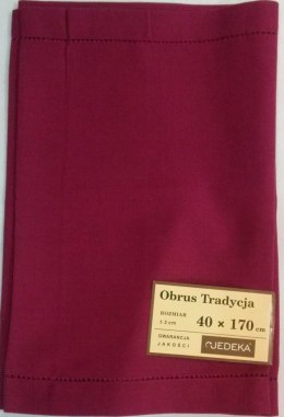 Obrus Tradycja 40x170 z mereżką śliwkowy. Niska cena!!!