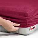 Prześcieradło frotte z gumką 120x200 buraczane 066 grube 200g/m2 KARO Prześcieradło frotte z gumką 120x200 buraczane 066 grube 200g/m2 KARO