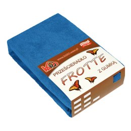 Prześcieradło frotte z gumką 120x200 chabrowe 032 grube 200g/m2 KARO