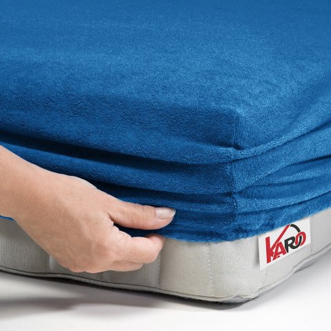 Prześcieradło frotte z gumką 120x200 chabrowe 032 grube 200g/m2 KARO Prześcieradło frotte z gumką 120x200 chabrowe 032 grube 200g/m2 KARO