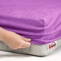Prześcieradło frotte z gumką 120x200 fuksja 062 grube 200g/m2 KARO Prześcieradło frotte z gumką 120x200 fuksja 062 grube 200g/m2 KARO