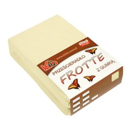 Prześcieradło frotte z gumką 120x200 kremowe 003 grube 200g/m2 KARO