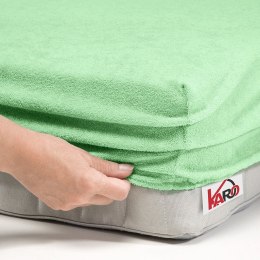 Prześcieradło frotte z gumką 120x200 seledynowe 012 grube 200g/m2 KARO