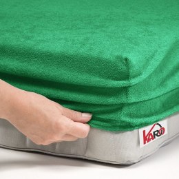 Prześcieradło frotte z gumką 140x200 zielone trawiaste 049 grube 200g/m2 KARO