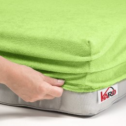 Prześcieradło frotte z gumką 160x200 limonkowe 058 grube 200g/m2 KARO