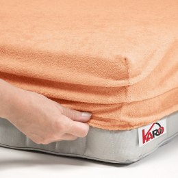Prześcieradło frotte z gumką 160x200 morelowe 007 grube 200g/m2 KARO
