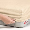 Prześcieradło frotte z gumką 200x220 beżowe jasne 008 grube 200g/m2 KARO Prześcieradło frotte z gumką 200x220 beżowe jasne 008 grube 200g/m2 KARO