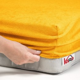 Prześcieradło frotte z gumką 200x220 musztardowe słoneczne 005 grube 200g/m2 KARO