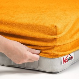 Prześcieradło frotte z gumką 200x220 pomarańczowe 050 grube 200g/m2 KARO