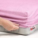 Prześcieradło frotte z gumką 200x220 różowe jasne 018 grube 200g/m2 KARO Prześcieradło frotte z gumką 200x220 różowe jasne 018 grube 200g/m2 KARO