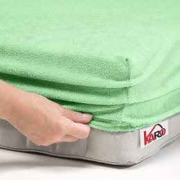 Prześcieradło frotte z gumką 200x220 seledynowe 012 grube 200g/m2 KARO
