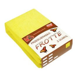 Prześcieradło frotte z gumką 200x220 żółte cytrynowe 004 grube 200g/m2 KARO