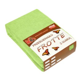 Prześcieradło frotte z gumką 90x200 limonkowe 058 grube 200g/m2 KARO