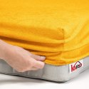 Prześcieradło frotte z gumką 90x200 musztardowe słoneczne 005 grube 200g/m2 KARO Prześcieradło frotte z gumką 90x200 musztardowe słoneczne 005 grube 200g/m2 KARO