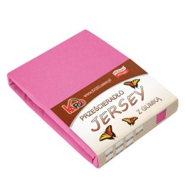 Prześcieradło jersey z gumką 120x200 amarantowe 021 grube 150g/m2 KARO