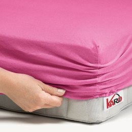 Prześcieradło jersey z gumką 120x200 amarantowe 021 grube 150g/m2 KARO