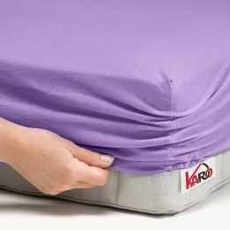 Prześcieradło jersey z gumką 120x200 fioletowe 022 grube 150g/m2 KARO