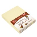 Prześcieradło jersey z gumką 120x200 kremowe 003 grube 150g/m2 KARO
