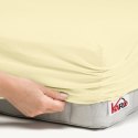 Prześcieradło jersey z gumką 120x200 kremowe 003 grube 150g/m2 KARO