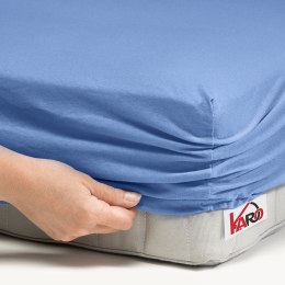 Prześcieradło jersey z gumką 120x200 niebieskie 038 grube 150g/m2 KARO