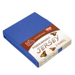 Prześcieradło jersey z gumką 120x200 szafirowe 029 grube 150g/m2 KARO