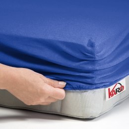 Prześcieradło jersey z gumką 120x200 szafirowe 029 grube 150g/m2 KARO