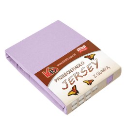 Prześcieradło jersey z gumką 120x200 wrzosowe 036 grube 150g/m2 KARO
